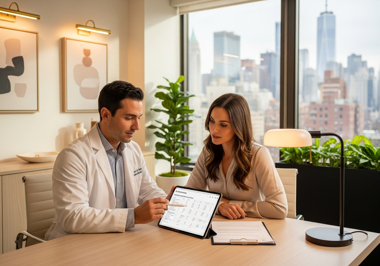 Hormone optimization therapy illustration - comprehensive hormone balancing New York City