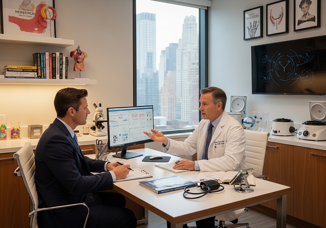 Testosterone replacement therapy treatment illustration - TRT New York medical services